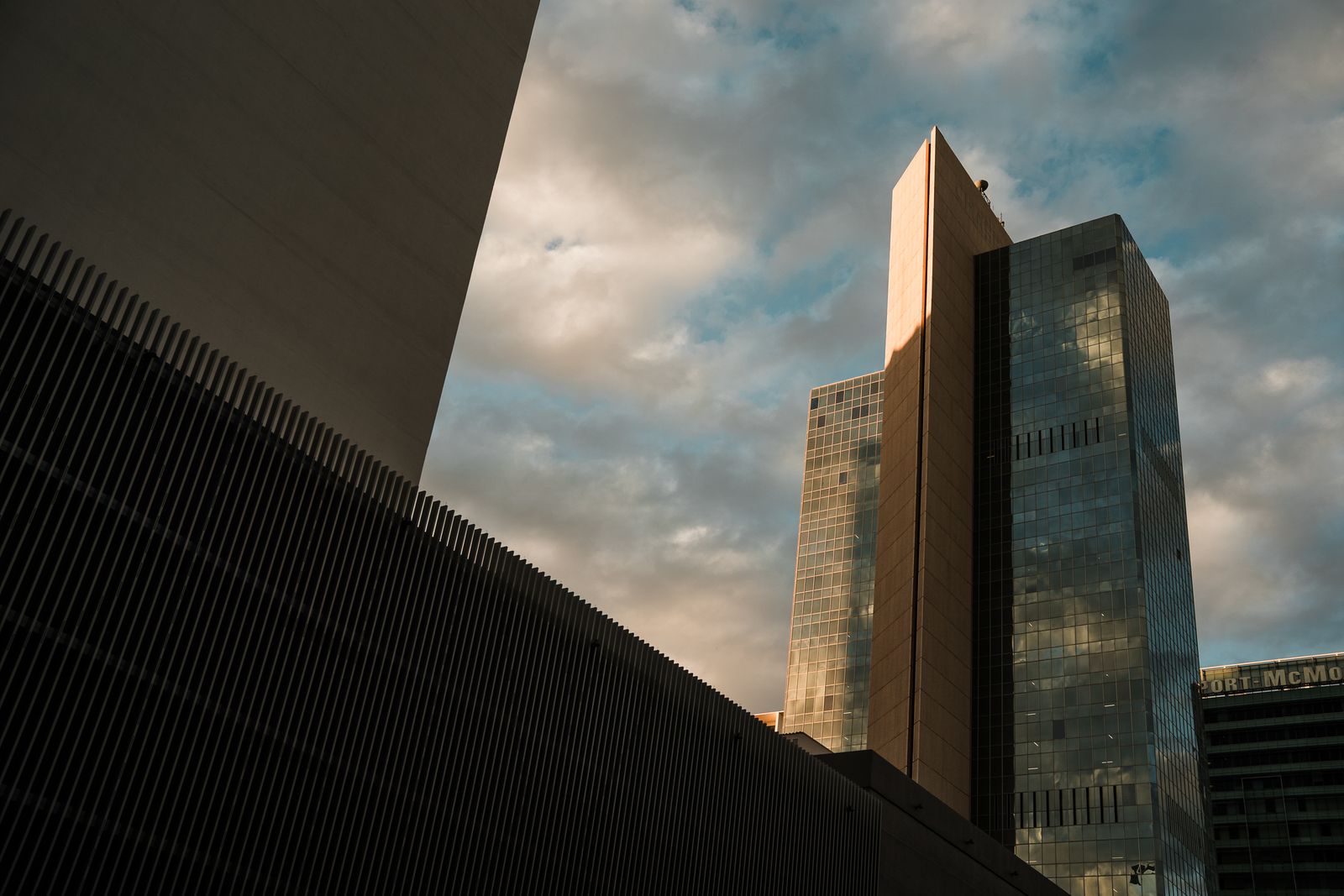 Downtown Phoenix skyscrapers at sunset